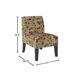 Denis Merlot Red Modern Dewdrop Print Upholstered Armless Chairs (Set of 2) by Handy Living -Jennifer Taylor Home Store merlot red modern dewdrop print handy living accent chairs a162319 40 1000