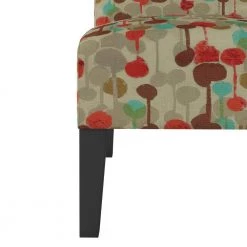 Denis Merlot Red Modern Dewdrop Print Upholstered Armless Chairs (Set of 2) by Handy Living -Jennifer Taylor Home Store merlot red modern dewdrop print handy living accent chairs a162319 44 1000