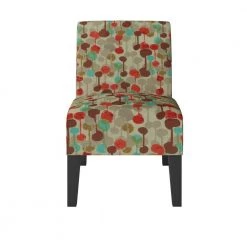 Denis Merlot Red Modern Dewdrop Print Upholstered Armless Chairs (Set of 2) by Handy Living -Jennifer Taylor Home Store merlot red modern dewdrop print handy living accent chairs a162319 4f 1000