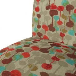 Denis Merlot Red Modern Dewdrop Print Upholstered Armless Chairs (Set of 2) by Handy Living -Jennifer Taylor Home Store merlot red modern dewdrop print handy living accent chairs a162319 fa 1000