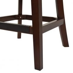Holmes Tufted Mid Brown Faux Leather High-Back 360 Swivel Counter-Height Barstool by Jennifer Taylor -Jennifer Taylor Home Store mid brown faux leather jennifer taylor bar stools 81130 mfm 76 1000