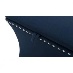 Holly Midnight Blue Storage Ottoman by Jennifer Taylor -Jennifer Taylor Home Store midnight blue polyester jennifer taylor ottomans 2330 878 76 1000