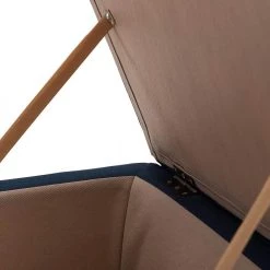 Holly Midnight Blue Storage Ottoman by Jennifer Taylor -Jennifer Taylor Home Store midnight blue polyester jennifer taylor ottomans 2330 878 fa 1000