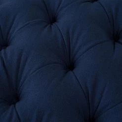 Lana Midnight Blue Round Tufted Footstool Cocktail Ottoman by Jennifer Taylor -Jennifer Taylor Home Store midnight blue polyester jennifer taylor ottomans 85300 878 a0 1000