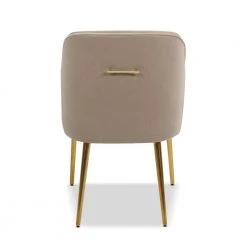 Ivy Mink Beige Performance Velvet Mid-Century Modern Accent Desk Arm Chair by Jennifer Taylor -Jennifer Taylor Home Store mink beige performance velvet jennifer taylor dining chairs hdmva 60300 66 1000