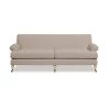 Alana 88 in. W Rolled Arm Performance Velvet Lawson Rectangle Straight 2-Cushion Sofa in Mink Beige by Jennifer Taylor