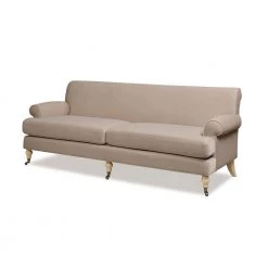 Alana 88 in. W Rolled Arm Performance Velvet Lawson Rectangle Straight 2-Cushion Sofa in Mink Beige by Jennifer Taylor -Jennifer Taylor Home Store mink beige performance velvet jennifer taylor sofas couches 63364 3 mva 77 1000