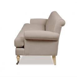 Alana 88 in. W Rolled Arm Performance Velvet Lawson Rectangle Straight 2-Cushion Sofa in Mink Beige by Jennifer Taylor -Jennifer Taylor Home Store mink beige performance velvet jennifer taylor sofas couches 63364 3 mva c3 1000