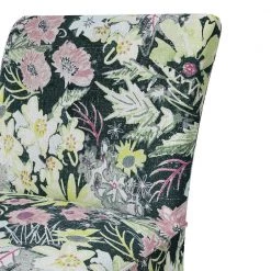 Julianna Modern Floral Printed Fabric Slipper Chair by Handy Living -Jennifer Taylor Home Store multi colored floral on a black background handy living accent chairs a159418 4f 1000