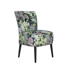 Julianna Modern Floral Printed Fabric Slipper Chair by Handy Living