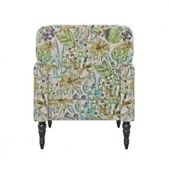 Matrosova Multi-cream Botanical Floral Print Fabric Arm Chair with Solid Wood Dark Espresso Legs by Handy Living 10 Matrosova Multi-cream Botanical Floral Print Fabric Arm Chair with Solid Wood Dark Espresso Legs by Handy Living -Jennifer Taylor Home Store multi cream botanical floral print handy living accent chairs a192514 66 1000