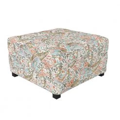 Kahului Button-Tufted Multi-Mango Paisley Square Ottoman with Matching Pillows (Set of 2) by Handy Living -Jennifer Taylor Home Store multi mango paisley handy living ottomans a185979 c3 1000