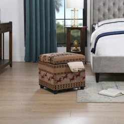 Jacob Storage Cube Ottoman Equestrian by Jennifer Taylor -Jennifer Taylor Home Store multicolored jennifer taylor ottomans 2319 551 40 1000