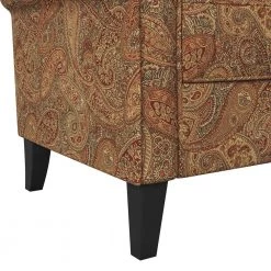 Jean Paisley Multicolored Paisley with Burgundy Arm Chair (No Nail Head Trim) by Handy Living -Jennifer Taylor Home Store multicolored paisley with burgundy background handy living accent chairs b340c pgp46 100 44 1000