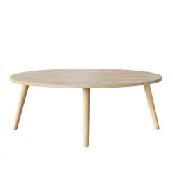 Marcia 46.25 in. W Natural Large Oval Wood Coffee Table by Handy Living