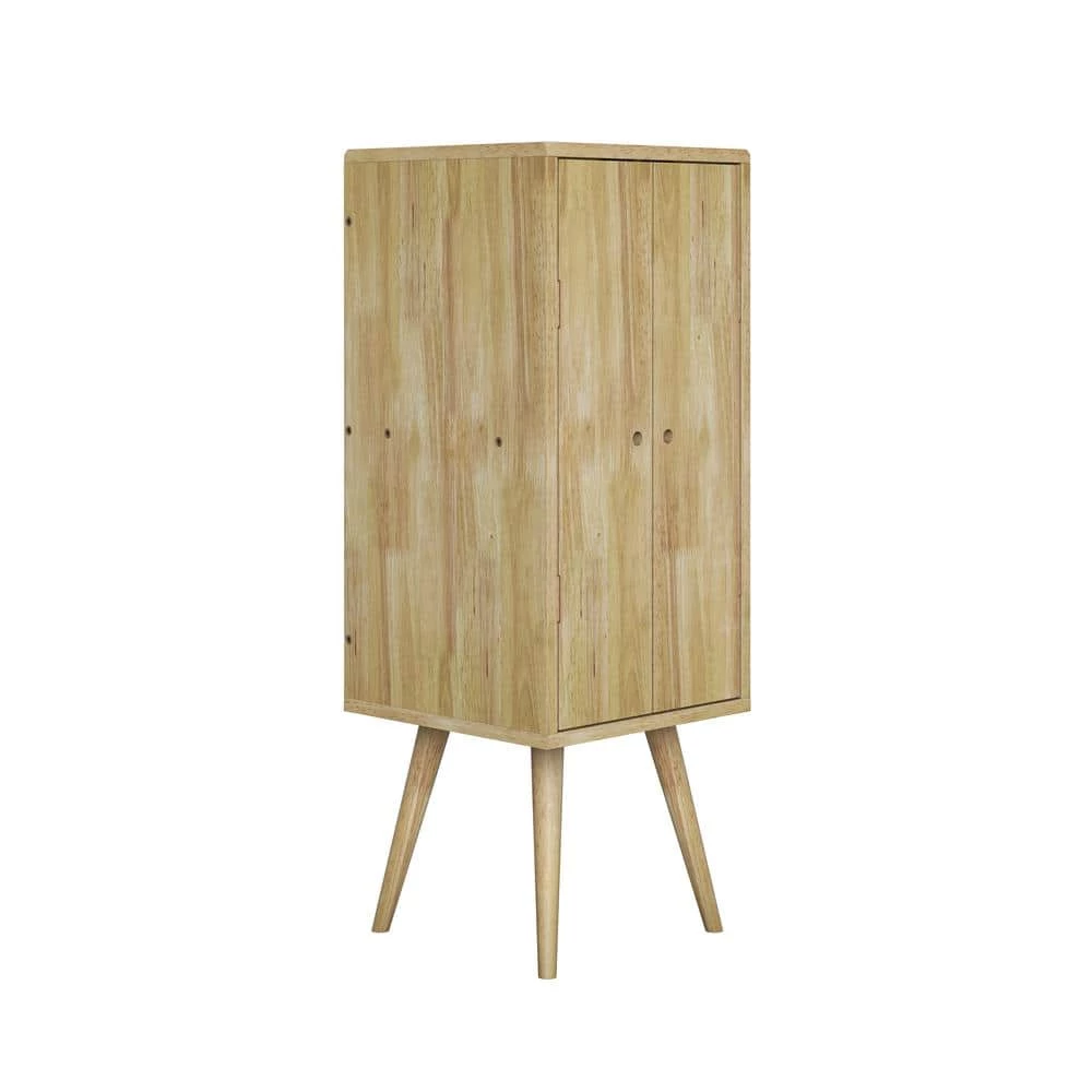 Freemont Natural Mid Century Modern Vertical Wood Chest with Doors by Handy Living 1 Freemont Natural Mid Century Modern Vertical Wood Chest with Doors by Handy Living