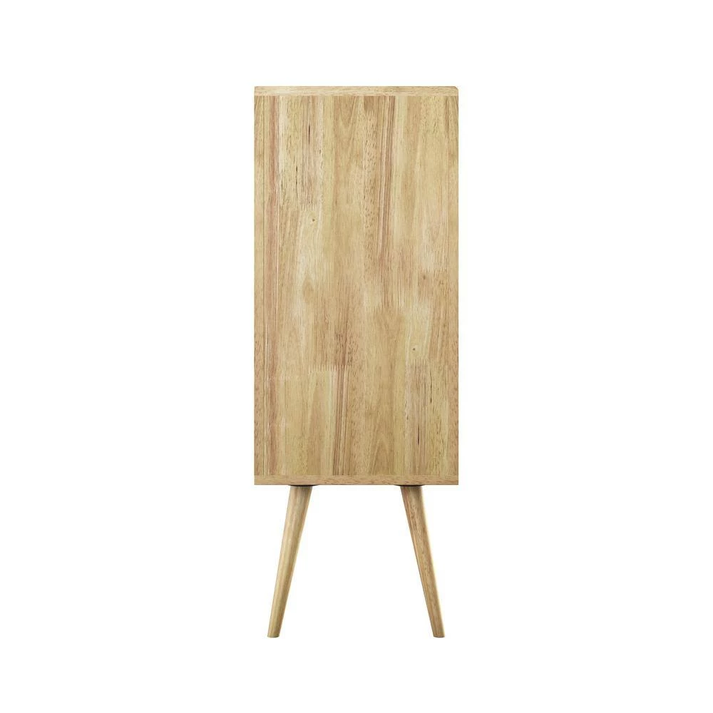 Freemont Natural Mid Century Modern Vertical Wood Chest with Doors by Handy Living 3 Freemont Natural Mid Century Modern Vertical Wood Chest with Doors by Handy Living - Image 3