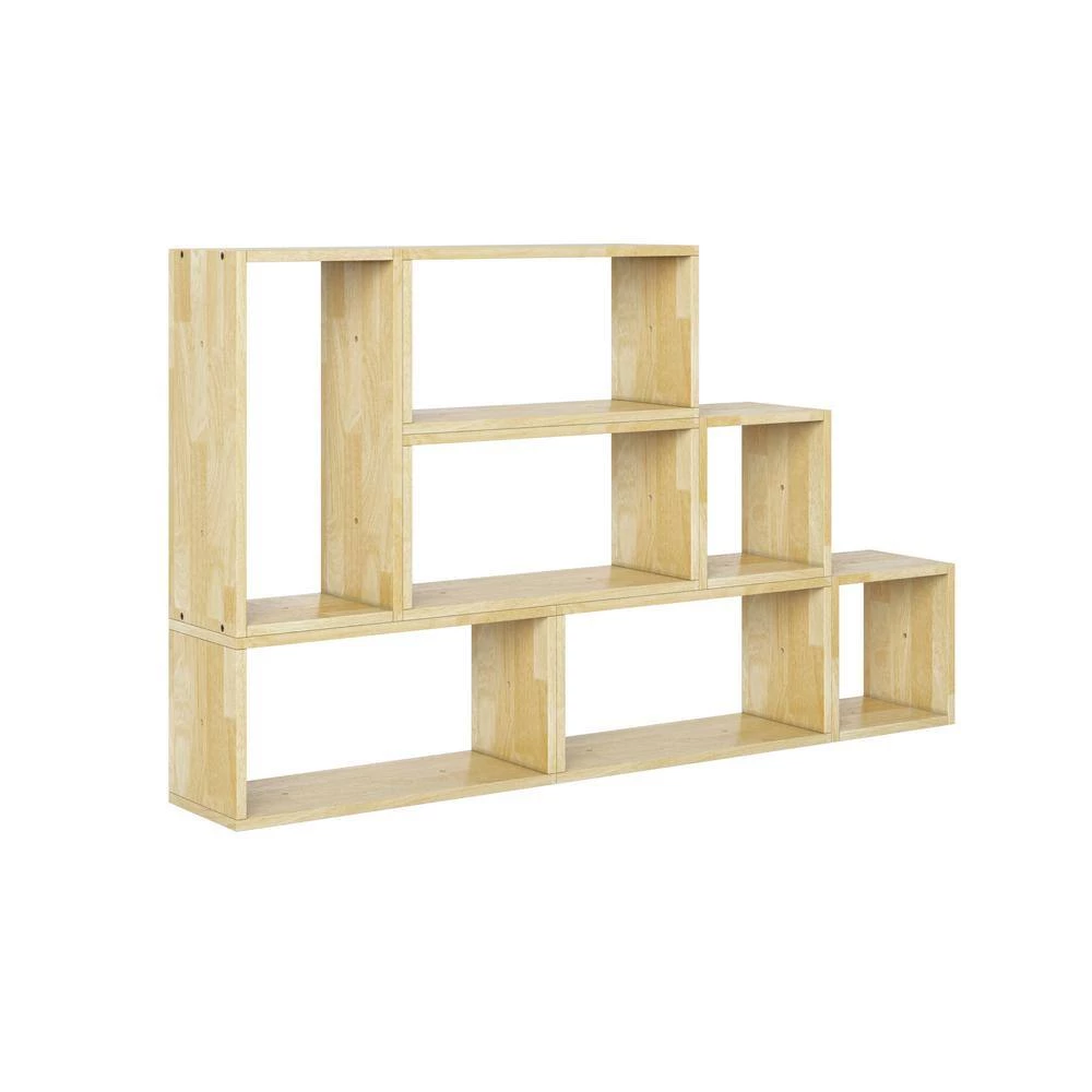 Freemont Natural Modern 7-Block Wood Shelving Set by Handy Living 2 Freemont Natural Modern 7-Block Wood Shelving Set by Handy Living - Image 2