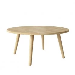 Ballast 36 in. Natural Medium Round Wood Coffee Table by Handy Living