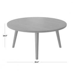 Ballast 36 in. Natural Medium Round Wood Coffee Table by Handy Living -Jennifer Taylor Home Store natural handy living coffee tables a142502 76 1000