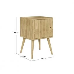 Freemont Square Wood Chest-style End Tables with Door in Natural (Set of 2) by Handy Living -Jennifer Taylor Home Store natural handy living end side tables a172592 1f 1000