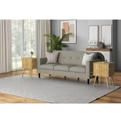 Freemont Square Wood Chest-style End Tables with Door in Natural (Set of 2) by Handy Living -Jennifer Taylor Home Store natural handy living end side tables a172592 31 1000