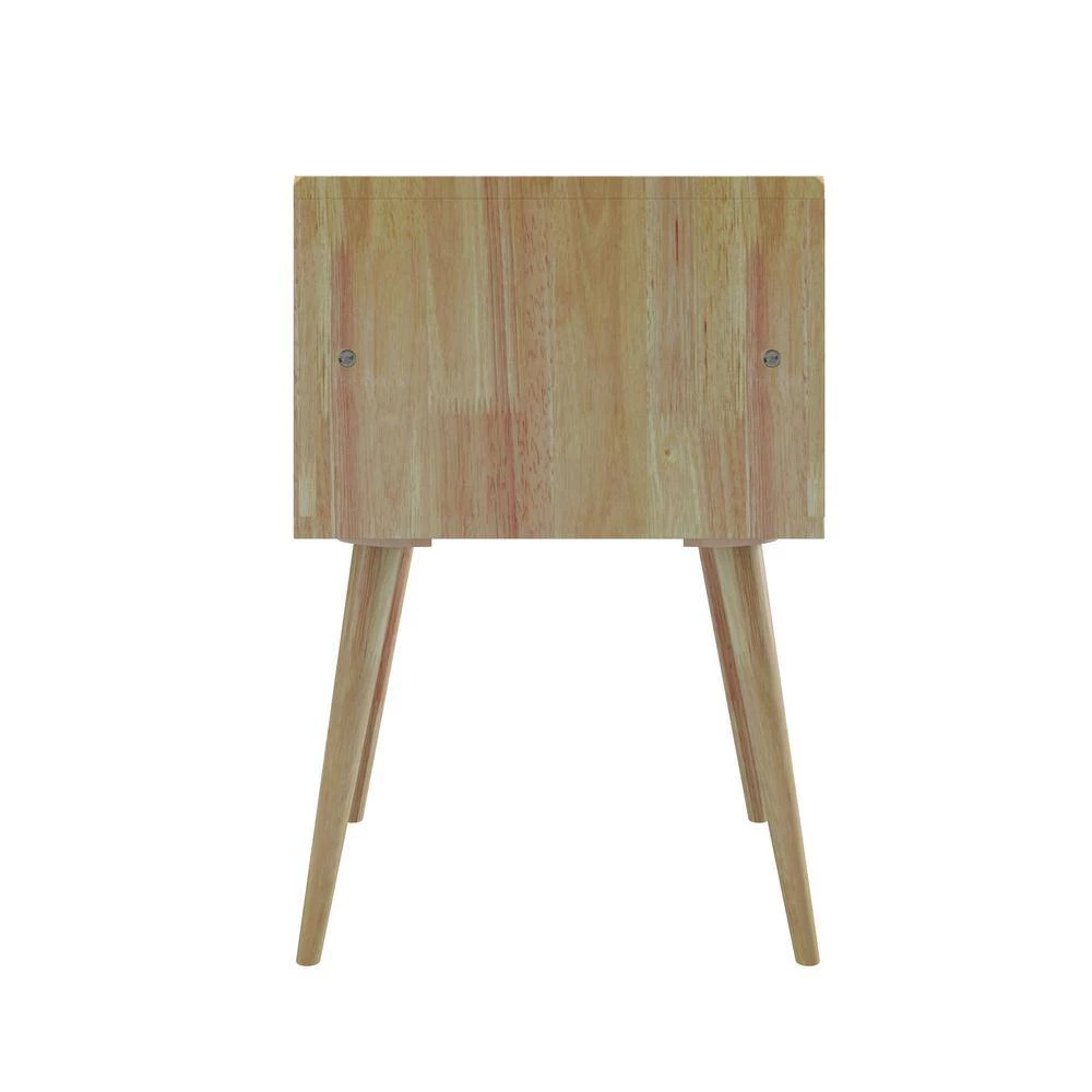 Freemont 17.72 in. Solid Wood End Tables with Drawers in Natural (Set of 2) by Handy Living 2 Freemont 17.72 in. Solid Wood End Tables with Drawers in Natural (Set of 2) by Handy Living - Image 2