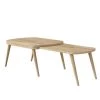 Freemont 48 in. Natural Large Rectangle Wood Coffee Table with Nesting Tables by Handy Living