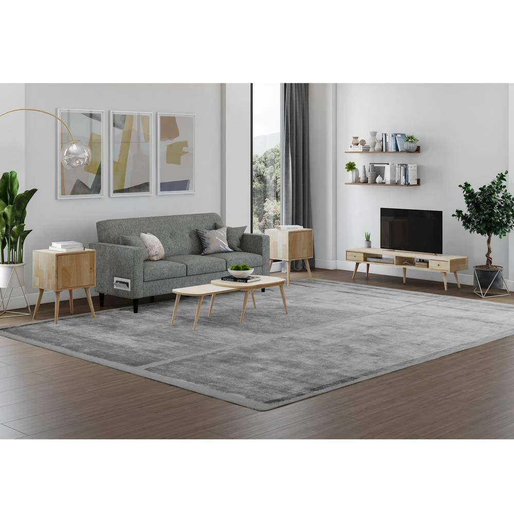 Freemont 4-piece Natural Solid Wood Table Set with 2-Storage End Tables, Nesting Cocktail Table and TV Stand by Handy Living 11 Freemont 4-piece Natural Solid Wood Table Set with 2-Storage End Tables, Nesting Cocktail Table and TV Stand by Handy Living - Image 11