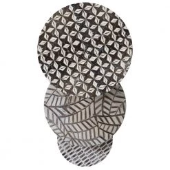 Pascoe 18 in. W Natural 18 in. H Round Wood Eclectic Hand-Carved Nesting End Tables with Oiled-Bronze Bases (Set of 3) by Handy Living -Jennifer Taylor Home Store natural handy living nesting tables a193603 a0 1000