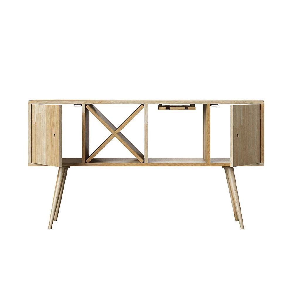 Freemont Natural Mid Century Modern Wood Sideboard with Doors by Handy Living 4 Freemont Natural Mid Century Modern Wood Sideboard with Doors by Handy Living - Image 4