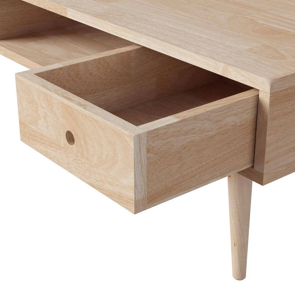 Freemont 59 in. Natural Wood TV Stand with 2-Drawer Fits TVs Up to 55 in. by Handy Living 4 Freemont 59 in. Natural Wood TV Stand with 2-Drawer Fits TVs Up to 55 in. by Handy Living - Image 4