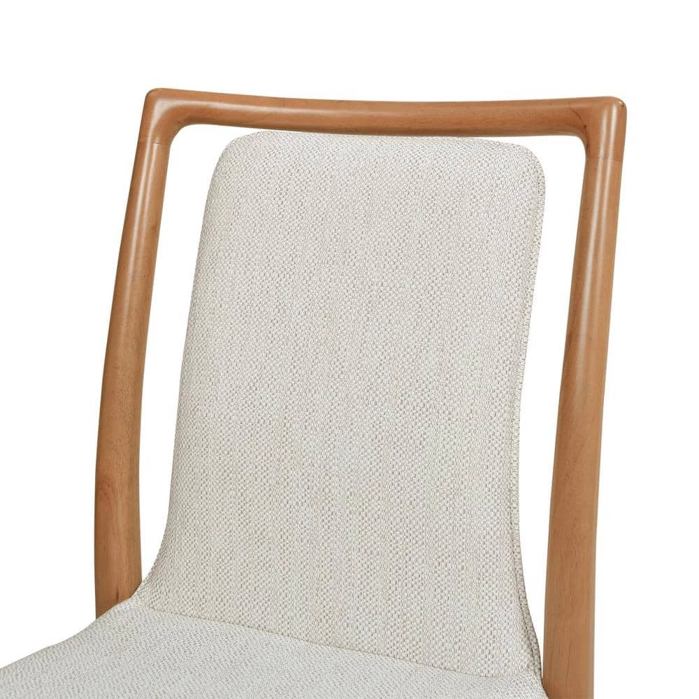 Scandi Upholstered Natural Light Brown Wood Dining Chair White Pepper (Set of 2) by Jennifer Taylor 9 Scandi Upholstered Natural Light Brown Wood Dining Chair White Pepper (Set of 2) by Jennifer Taylor - Image 9