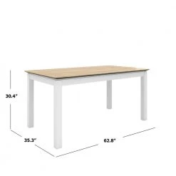 Wesley 5-Piece Smart Top Dining Table & Upholstered Armless Dining Chairs in Denim Blue Fine Polyester by Handy Living -Jennifer Taylor Home Store natural top white leg table with dimensional denim blue fabric chairs handy living dining room sets a143929 1f 1000