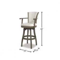 Williams 30 Swivel Bar Stool with Armrests Natural White by Jennifer Taylor 15 Williams 30 Swivel Bar Stool with Armrests Natural White by Jennifer Taylor -Jennifer Taylor Home Store natural white brown jennifer taylor bar stools 81040 mlw 40 1000