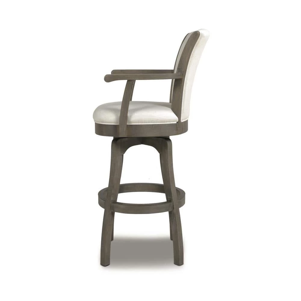 Williams 30 Swivel Bar Stool with Armrests Natural White by Jennifer Taylor 5 Williams 30 Swivel Bar Stool with Armrests Natural White by Jennifer Taylor - Image 5