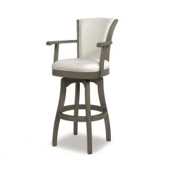 Williams 30 Swivel Bar Stool with Armrests Natural White by Jennifer Taylor 18 Williams 30 Swivel Bar Stool with Armrests Natural White by Jennifer Taylor -Jennifer Taylor Home Store natural white brown jennifer taylor bar stools 81040 mlw c3 1000