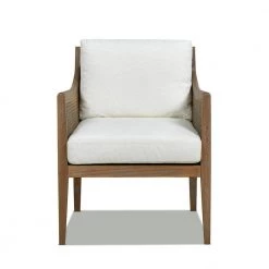 Ontario 24.5 in. Natural White Linen Oak and Rattan Upholstered Accent Arm Chair by Jennifer Taylor -Jennifer Taylor Home Store natural white linen jennifer taylor accent chairs 60440 mlw my a0 1000
