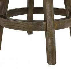 Henry 27 in. Armless Swivel Counter Height Bar Stool, Natural White Linen by Jennifer Taylor -Jennifer Taylor Home Store natural white linen jennifer taylor bar stools 81042 mlw 77 1000