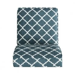 Habe Navy Blue and Creamy White Trellis Fabric Slipper Chair by Handy Living -Jennifer Taylor Home Store navy blue and creamy white trellis handy living accent chairs a185436 a0 1000