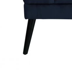 Omundson 56.1 in. Navy Blue Polyester 2-Seater Armless Loveseat with Wood Legs by Handy Living -Jennifer Taylor Home Store navy blue handy living loveseats a162623 44 1000