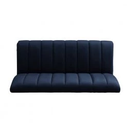 Omundson 56.1 in. Navy Blue Polyester 2-Seater Armless Loveseat with Wood Legs by Handy Living -Jennifer Taylor Home Store navy blue handy living loveseats a162623 a0 1000
