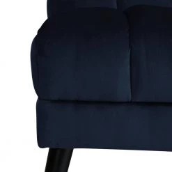 Omundson 56.1 in. Navy Blue Polyester 2-Seater Armless Loveseat with Wood Legs by Handy Living -Jennifer Taylor Home Store navy blue handy living loveseats a162623 fa 1000