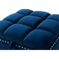 Natalia Navy Blue Storage Ottoman by Jennifer Taylor -Jennifer Taylor Home Store navy blue jennifer taylor ottomans 2361 859 c3 1000