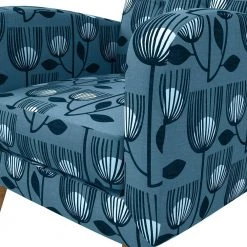 Kingston Blue Modern Tulip Print Mid Century Modern Arm Chair by Handy Living 22 Kingston Blue Modern Tulip Print Mid Century Modern Arm Chair by Handy Living -Jennifer Taylor Home Store navy blue modern tulip print handy living accent chairs 340cb brg55 255 76 1000