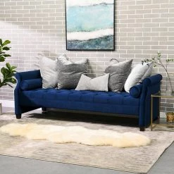 Eliza Navy Blue Bench by Jennifer Taylor 19 Eliza Navy Blue Bench by Jennifer Taylor -Jennifer Taylor Home Store navy blue velvet jennifer taylor chaise lounges 65001 859 31 1000