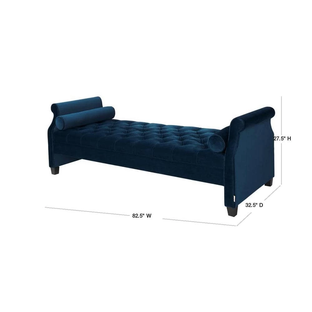 Eliza Navy Blue Bench by Jennifer Taylor 3 Eliza Navy Blue Bench by Jennifer Taylor - Image 3