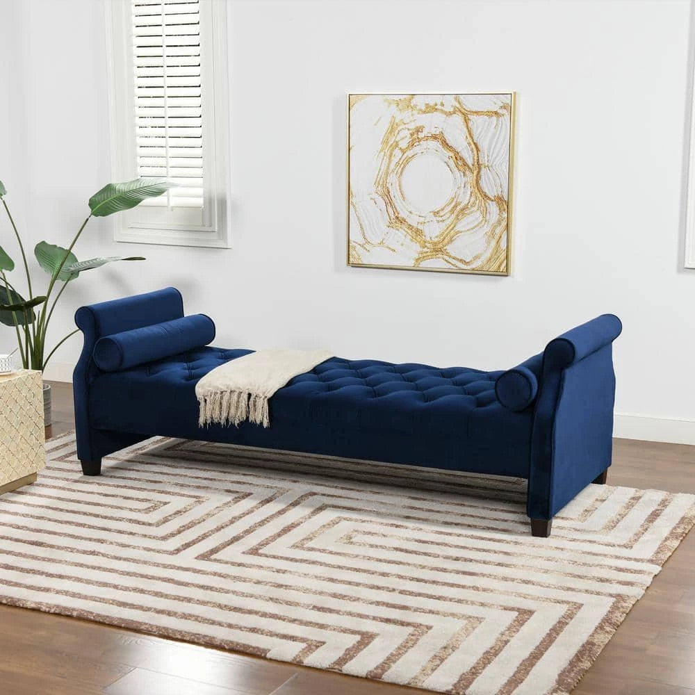 Eliza Navy Blue Bench by Jennifer Taylor 1 Eliza Navy Blue Bench by Jennifer Taylor