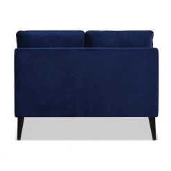 Vera 48.5 in. Navy Blue Velvet Upholstered Mid-Century Modern Settee by Jennifer Taylor -Jennifer Taylor Home Store navy blue velvet jennifer taylor loveseats 61130 859 66 1000
