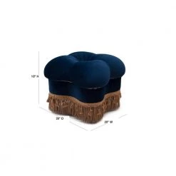 Ellen Navy Blue Hand Tufted Ottoman by Jennifer Taylor -Jennifer Taylor Home Store navy blue velvet jennifer taylor ottomans 2331 859 40 1000